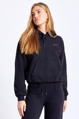 BRIXTON WOMENS VINTAGE FRENCH TERRY DYE HOODIE - BLACK - SALE $30 reduced from 119.95 - Sale Clearance no returns