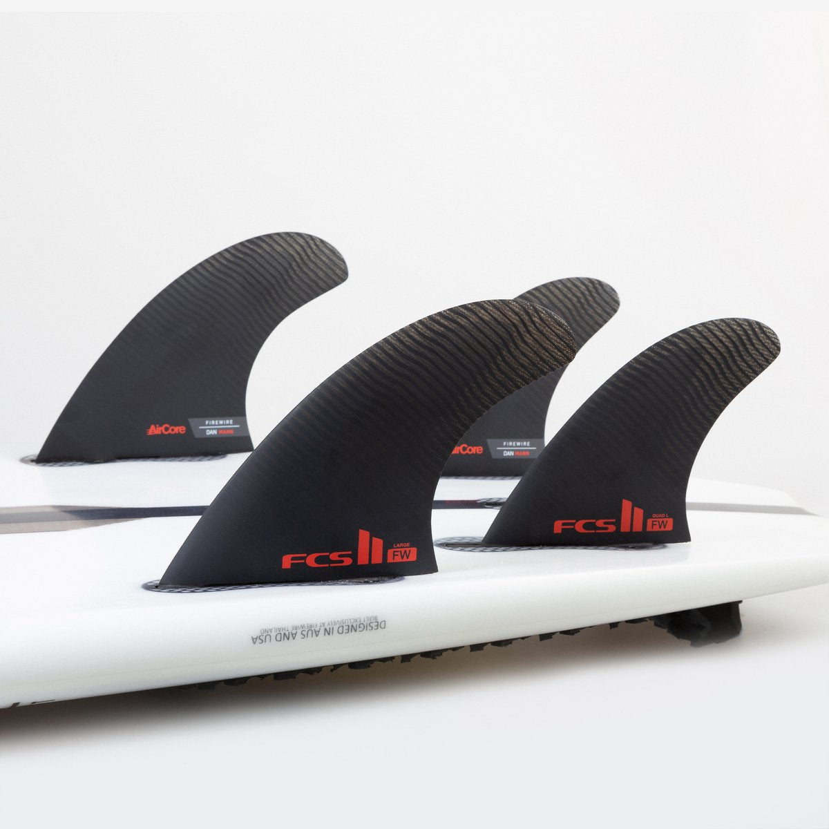 FCS II FIREWIRE TRI-QUAD FIN SET - BLACK