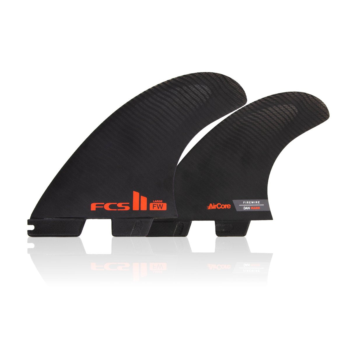 FCS II FIREWIRE TRI-QUAD FIN SET - BLACK