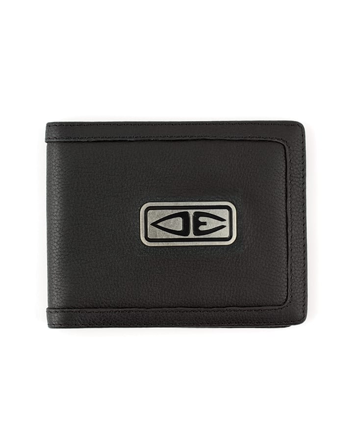 OCEAN & EARTH MENS FORMULA 1 LEATHER WALLET - BLACK