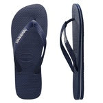 HAVAIANAS MENS RUBBER LOGO - NAVY / WHITE STRIPE- HRLL0306