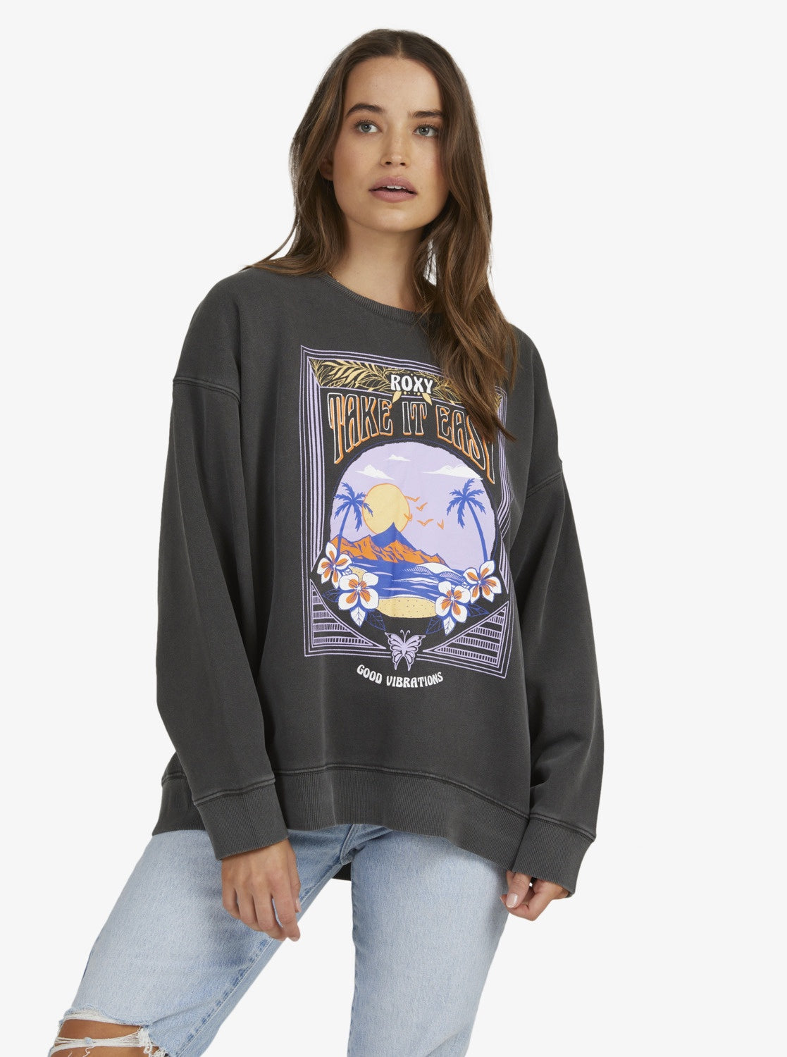 INTO THE NIGHT SWEATSHIRT - ANTHRACITE